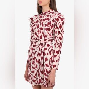 Isabel Marant Etoilé Yoana Silk Ruffled Mini Dress